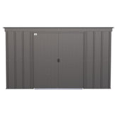 Arrow | Classic Steel Storage Shed, 10x4 ft., Charcoal CLP104CC